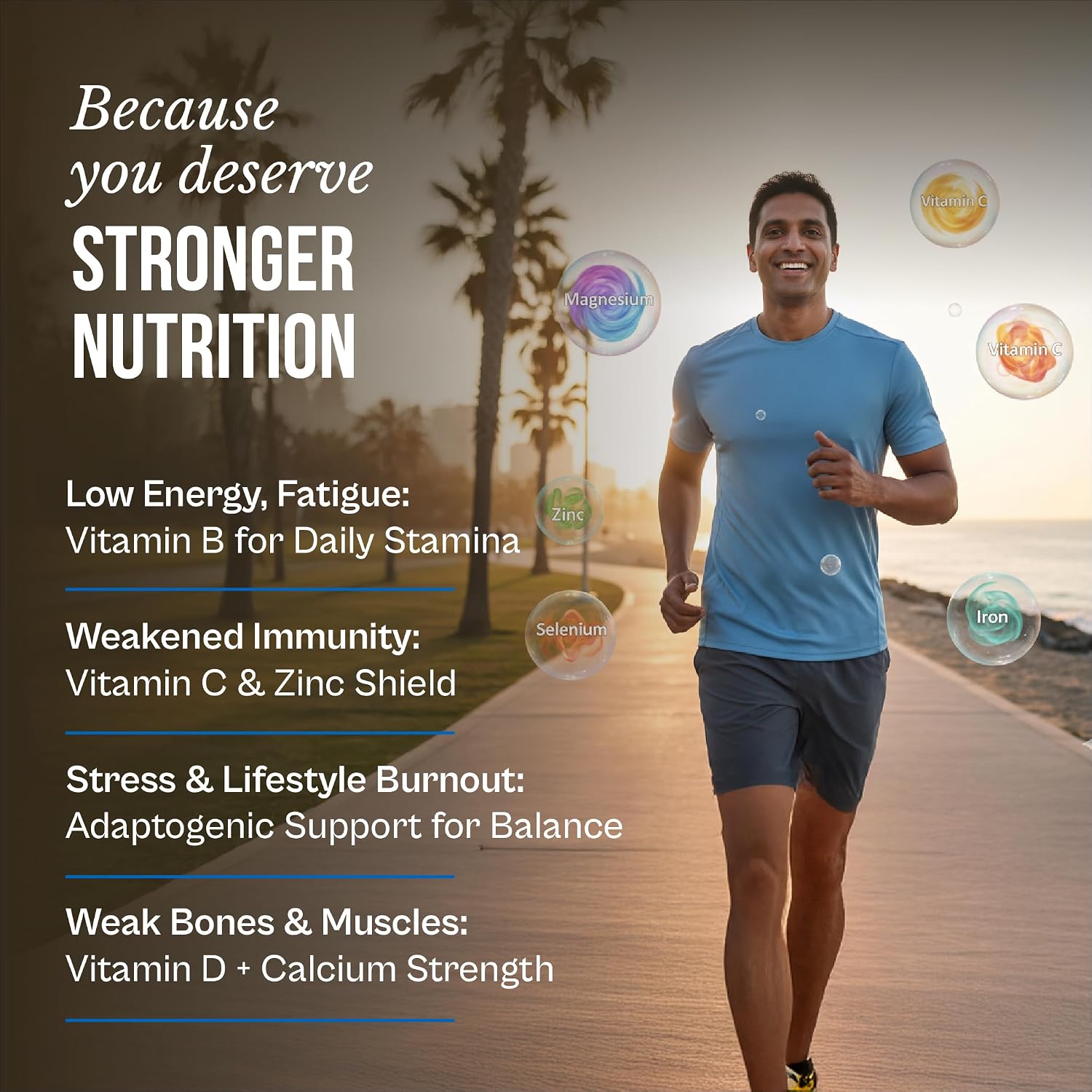 Tata 1mg Multivitamin for Men | 13 Vitamins, 10 Minerals, Zinc & Magnesium | Energy, Immunity, Vitality & Muscle Strength | 60 Tablets | 1 Per Day