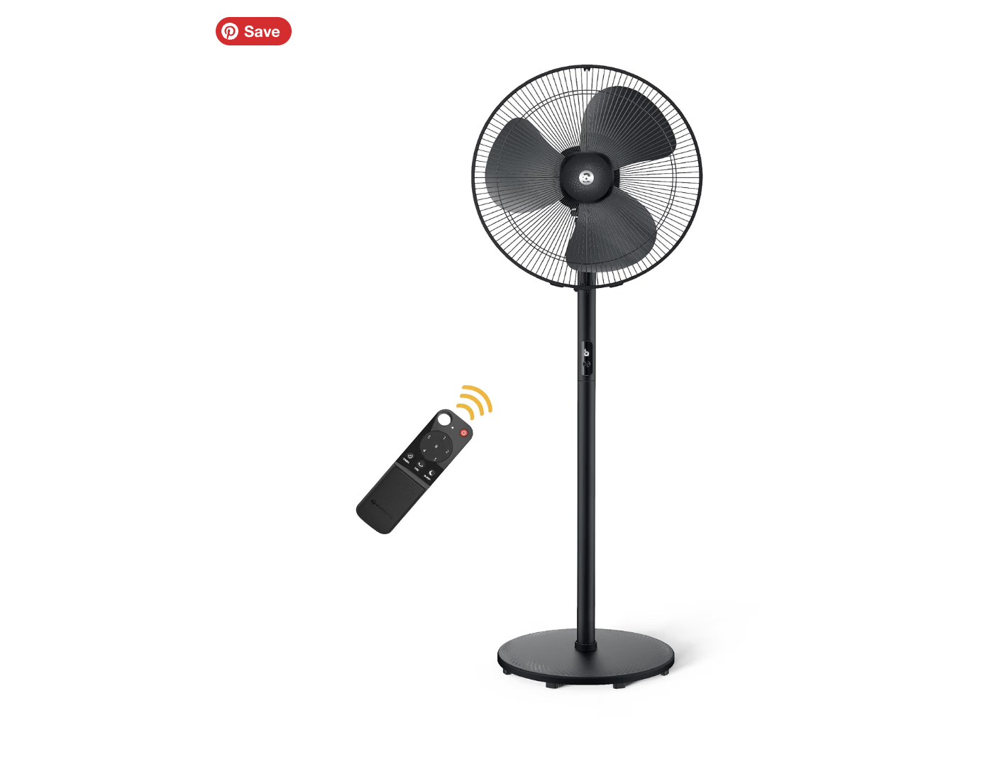 atomberg Renesa 400mm Pedestal Fan | 5-star rated | Ideal for Home & Office | Silent BLDC Stand Fan | 6 Speeds | 35W | Remote with Oscillation, Timer, Sleep | 2 Years Warranty (Midnight Black)
